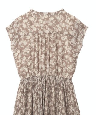 YECCA VECCA 花柄プリーツワンピース Beige