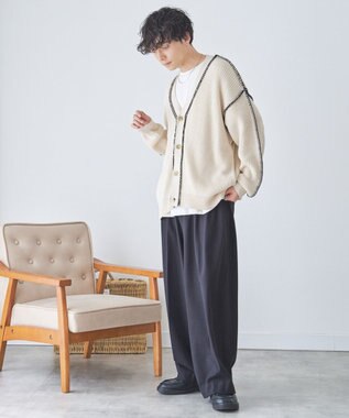 WEGO ハンドステッチカーディガン ホワイト