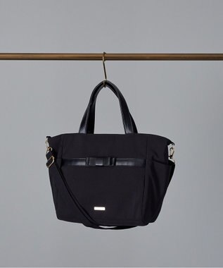 Maison de FLEUR EC限定撥水加工マルチポケット2Wayトートバッグ Black