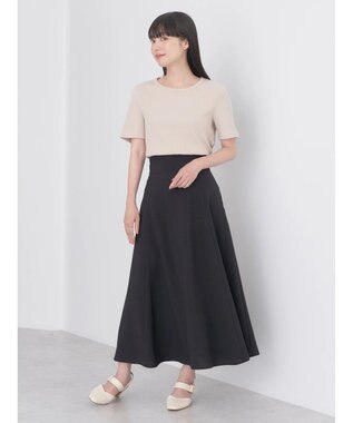 earth music&ecology バックレースアップスカート Dark Brown