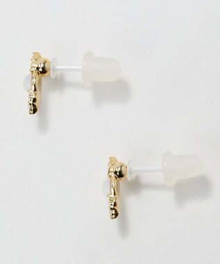 Phoebe 〈金属アレルギー対応〉クイーンパールビジューセラミックポストピアス/ニッケルフリー ホワイト