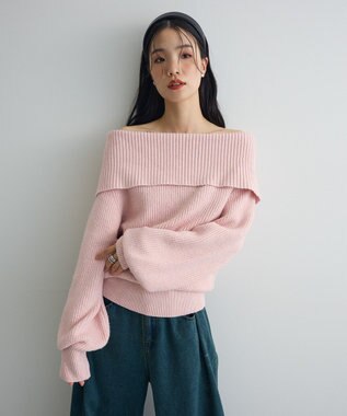 Green Parks オフショルダーニット