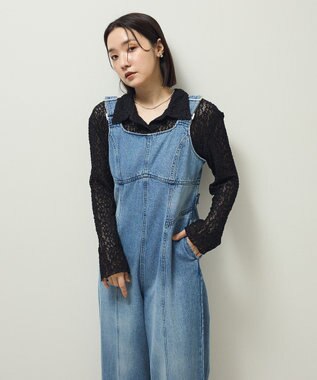 Green Parks ・ＳＵＧＡＲ　ＳＰＯＯＮ　デニムコルセットオールインワン Indigo