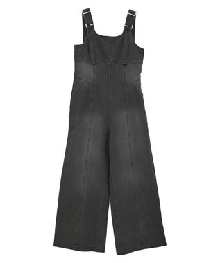 Green Parks ・ＳＵＧＡＲ　ＳＰＯＯＮ　デニムコルセットオールインワン Black