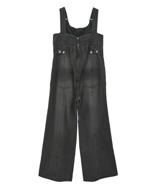 Green Parks ・ＳＵＧＡＲ　ＳＰＯＯＮ　デニムコルセットオールインワン Black