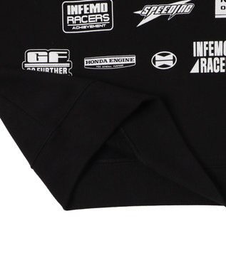 WEGO 別注Hondaプルオーバービッグスウェット ブラック