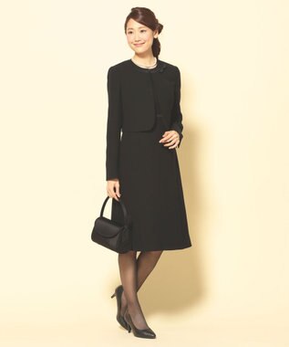 組曲 NOIR モランナ経二重 ジャケット+ワンピース ブラック系