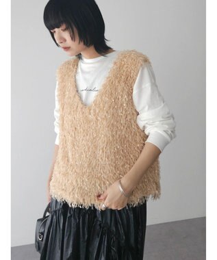 Green Parks ・ＳＵＧＡＲ　ＳＰＯＯＮ　フェザーヤーンベスト Beige