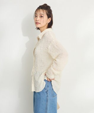 CRAFT STANDARD BOUTIQUE ポコポコワッシャーシャツ Ivory