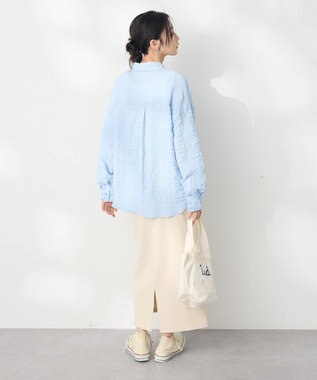 CRAFT STANDARD BOUTIQUE ポコポコワッシャーシャツ Sax