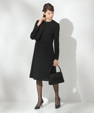 組曲 NOIR モランナ経二重 ジャケット+ワンピース ブラック系