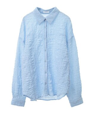 CRAFT STANDARD BOUTIQUE ポコポコワッシャーシャツ Sax