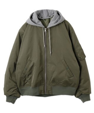 WEGO 【ユニセックス着用ITEM】パテッドフードMA－1 カーキ