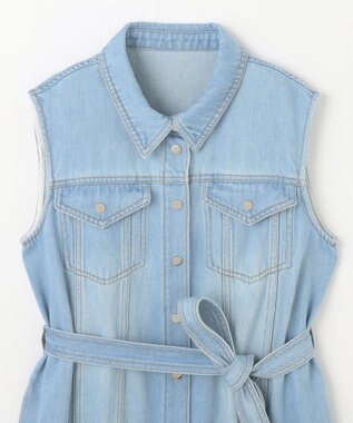 GRACE CONTINENTAL デニムストレートロングワンピース2 バイカラー