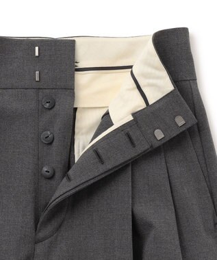 uncrave TRツイル ワイドトラウザー チャコール