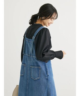 Green Parks タックブラウス Black