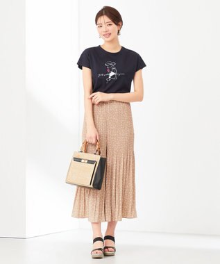 ANY SIS 【JIJI × any SiS】イラストフレンチスリーブ Tシャツ ネイビー