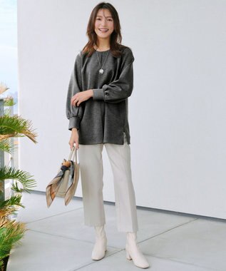 Tiaclasse 【洗える】テーパードパンツ アイボリー