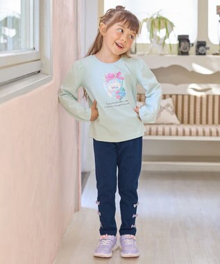 ANY KIDS 【チェリーベリーシリーズ】フルーツジャム 長袖 Tシャツ ミント×ハーバリウム