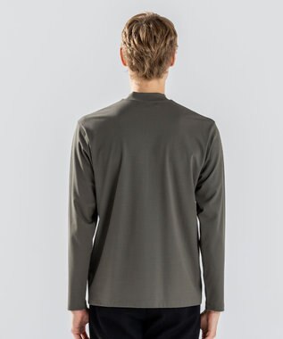 JOSEPH HOMME ハイゲージベアスムース　モックネック長袖Ｔシャツ ダークグリーン系