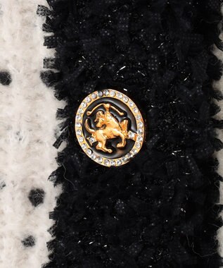 組曲 S 【組曲×setsuko sagittaire】サジテール釦ツイードニットジャケット アイボリー系