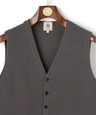 J.PRESS MEN 重ねて映える洗練レイヤード【ストレッチ / イージーケア】【FLEX YARN】ハイゲージ ニットベスト グレー系