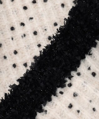 組曲 S 【組曲×setsuko sagittaire】サジテール釦ツイードニットジャケット アイボリー系