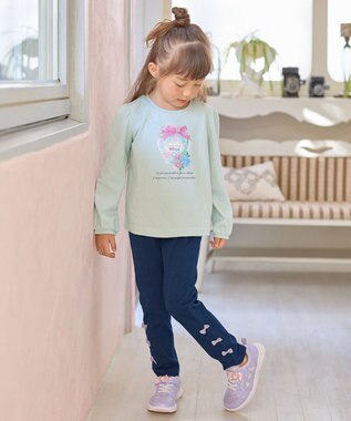 ANY KIDS 【チェリーベリーシリーズ】フルーツジャム 長袖 Tシャツ ミント×ハーバリウム