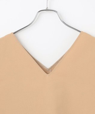 #Newans 【金子綾さんインスタライブご紹介アイテム】〈小柄さんにお勧め〉フリルヘムジレブラウス ベージュ