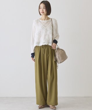 AMERICAN HOLIC 【選べる丈】Ｖネックレースベスト Off White