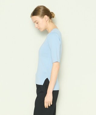 JOSEPH 【洗える】フィールコットン　ニットTEE Sky blue