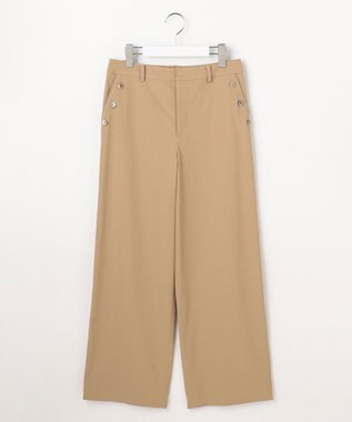 J.PRESS LADIES 麻シェルドライ ワイド ストレート パンツ キャメル系