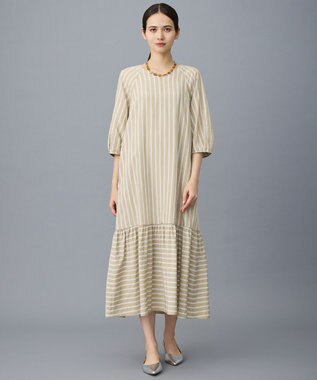 自由区 ビスコースナイロンドビーストライプ ワンピース