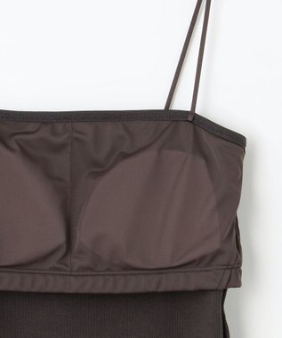 uncrave リブ キャミソール(カップ付き) スレート