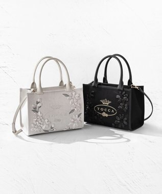 【キャンセル分発売中！】FLORA EMBROIDERY BAG バッグ, ライトグレー系, F