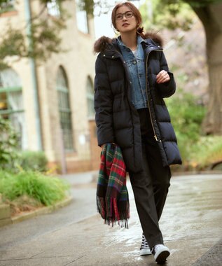 23区 【洗える】ウォームストレッチ テーパード パンツ グレー系