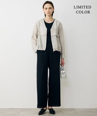 ICB 【先行予約・WEB限定カラーあり】 リヨセルナイロンワッシャー Vネックブルゾン トープ［WEB限定］