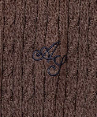 ANY SIS L ケーブルニット カーディガン モカ