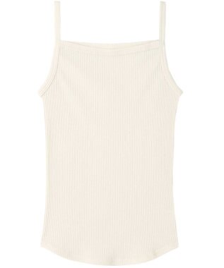 une nana cool 綿100% リブ編みコットン キャミソール