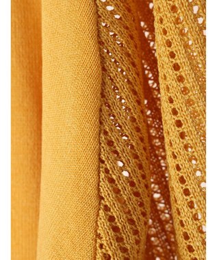 Green Parks ショルダーメッシュニットプルオーバー Orange