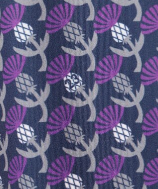 23区GOLF 【WOMEN】【吸水速乾/UVカット】アザミ小紋柄半袖ポロシャツ パープル系5