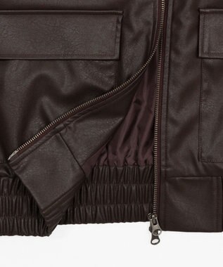 WEGO PUショートジャケット ブラウン