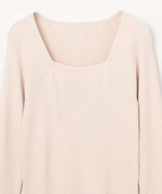 GRACE CONTINENTAL リブスクエアニットトップ キナリ