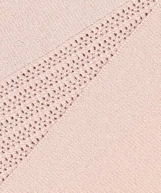 自由区 L 【洗える】クレープストレッチボーダー ニット ピンク系