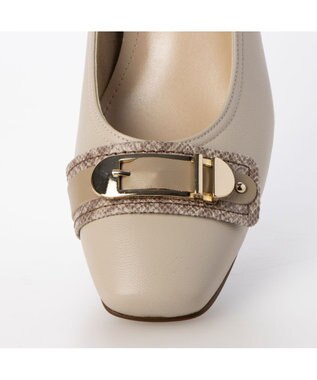 Riz raffinee <Riz raffinee>【2E】バックルデザインパンプス アイボリーコンビ