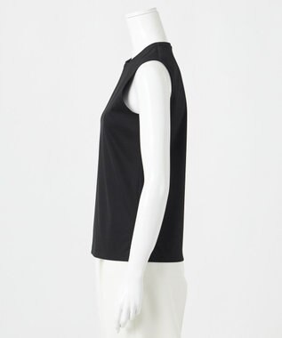 23区 【エステータ】スーピマコットン プレミアムジャージー ノースリーブTシャツ ブラック系