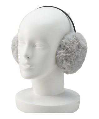 MOONBAT estaa イヤーマフラー ふわふわ ライトグレー