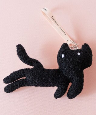 tsumori chisato CARRY キラネコチャーム ぬいぐるみ バッグチャーム ブラック