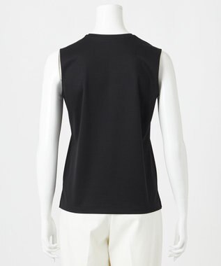 23区 【エステータ】スーピマコットン プレミアムジャージー ノースリーブTシャツ ブラック系