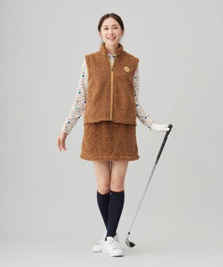 23区GOLF 【WOMEN】ボアスカート キャメル系